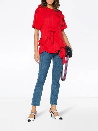 Shop Simone Rocha Turbo Bow Short-sleeve T-shirt - Red