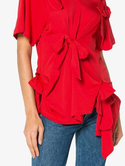 Shop Simone Rocha Turbo Bow Short-sleeve T-shirt - Red