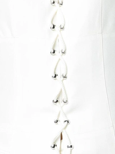Shop Derek Lam Tuxedo Vest With Lacing Detail In White