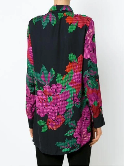 Shop Amir Slama Roses Print Shirt In Preto