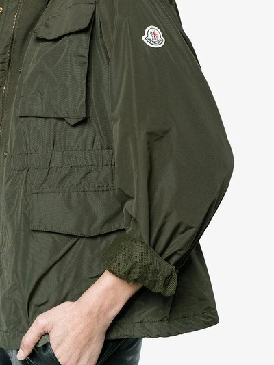 Shop Moncler Green Safari Jacket