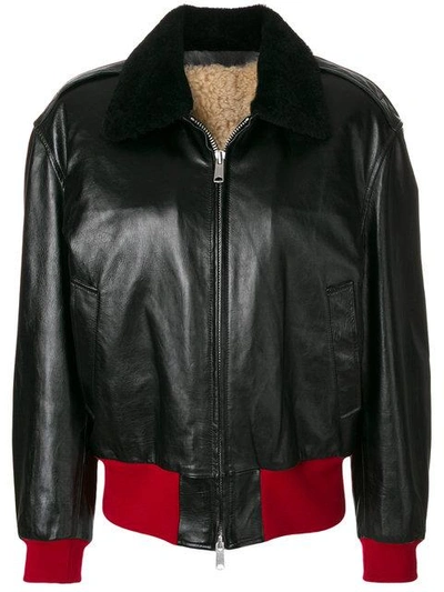 Shop Calvin Klein 205w39nyc Zipped Bomber Jacket In Black