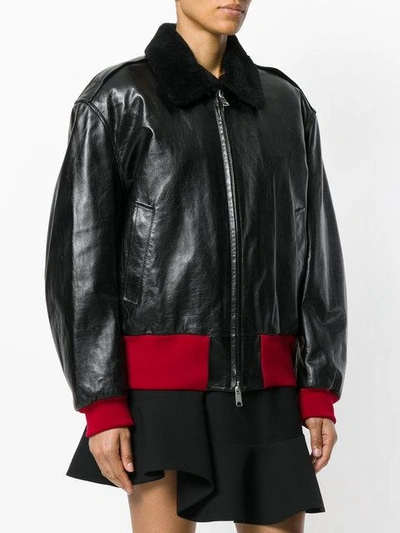 Shop Calvin Klein 205w39nyc Zipped Bomber Jacket In Black