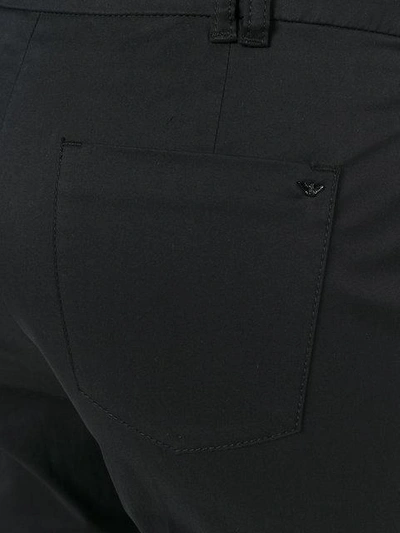 Shop Armani Jeans Skinny Tailored Trousers - Black