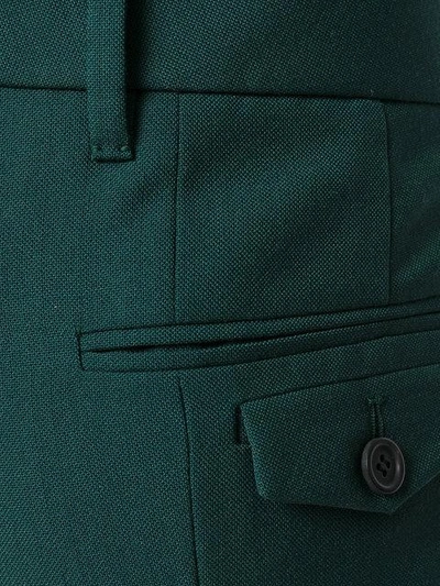 Shop Prada High-waisted Tailored Trousers - Green