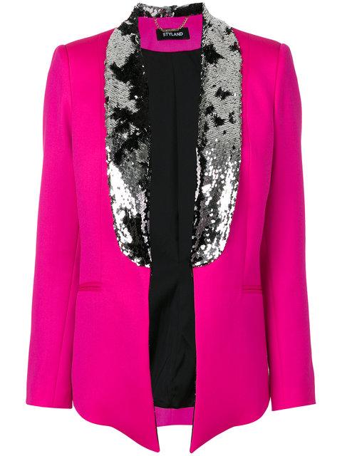 Styland Sequin Embellished Blazer In Pink | ModeSens