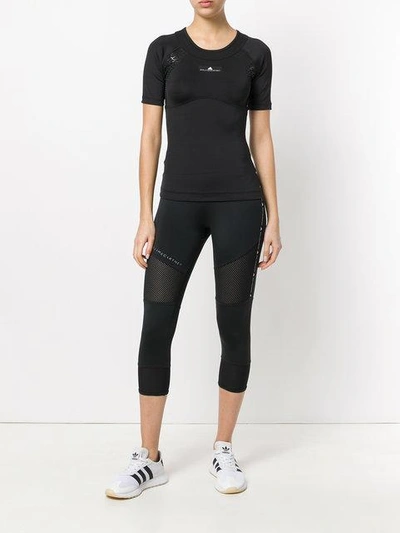 Shop Adidas By Stella Mccartney Cropped Leggings In Black