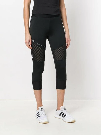 Shop Adidas By Stella Mccartney Cropped Leggings In Black