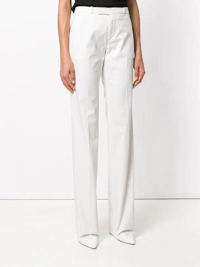 Shop Etro Tailored Trousers In White
