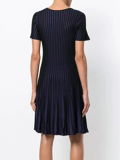 Shop Kenzo Ribbed Kit Dress In Blue