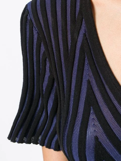 Shop Kenzo Ribbed Kit Dress In Blue