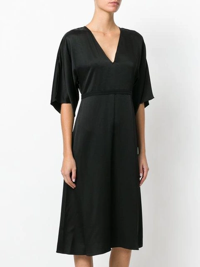 Shop Theory Kensington V-neck Dress In Black
