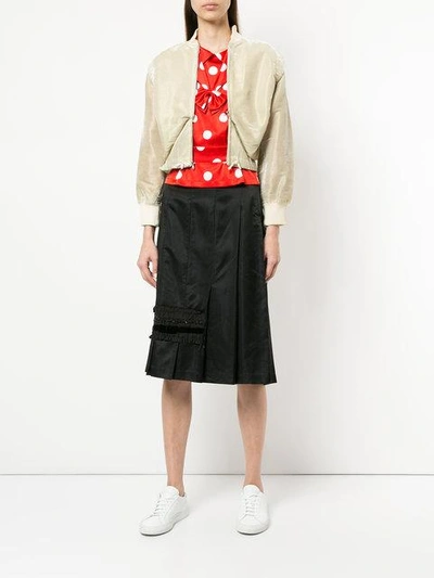 Shop Comme Des Garçons Iredecent Bomber Jacket In Brown