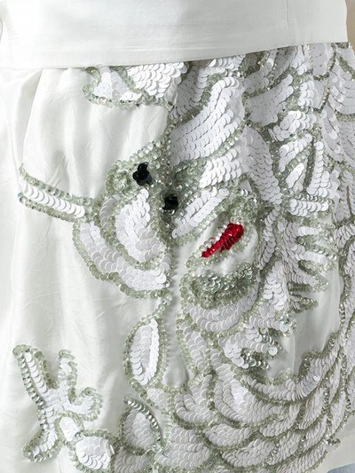 Shop P.a.r.o.s.h Sequin Dragon Embroidered Kimono Jacket In White