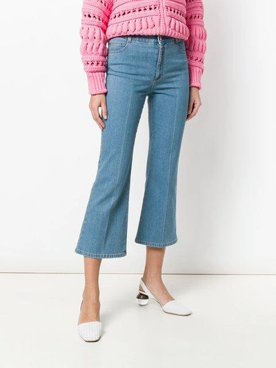 cropped flared jeans