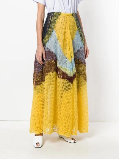 Shop Jil Sander Asymmetric Knitted Skirt