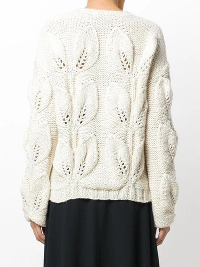 Shop Oneonone Textured Leaf Jumper