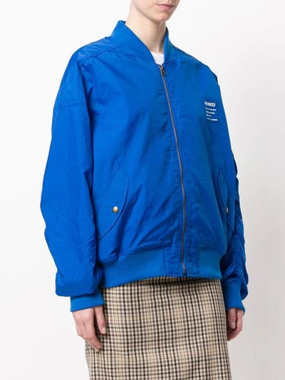 Shop Fiorucci Lou Bomber Jacket In Blue