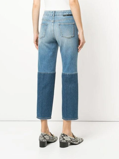Shop Stella Mccartney Two-tone Cropped Jeans - Blue