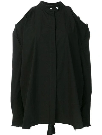 Shop Damir Doma Cold Shoulder Shirt - Black