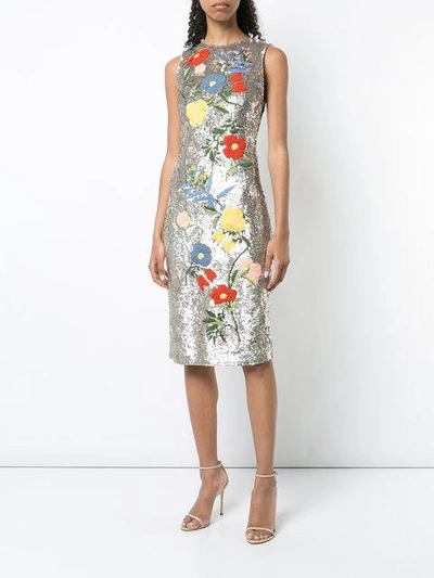 Shop Alice And Olivia Sequin Embellished Midi Dress