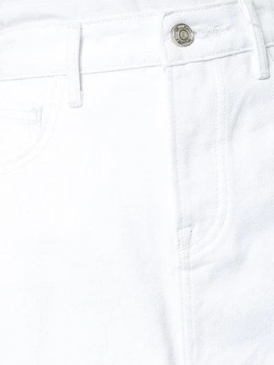 Shop Oscar De La Renta Pencil Denim Skirt - White