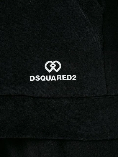 Shop Dsquared2 Underwear Hooded Zip Jacket In Black