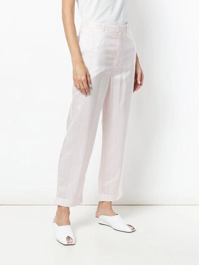 Shop Erika Cavallini Wide Leg Cropped Pants In Pink