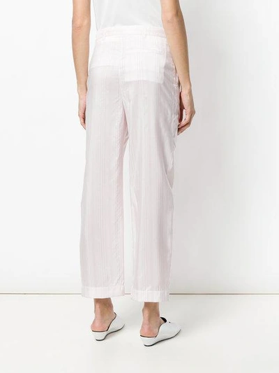 Shop Erika Cavallini Wide Leg Cropped Pants In Pink