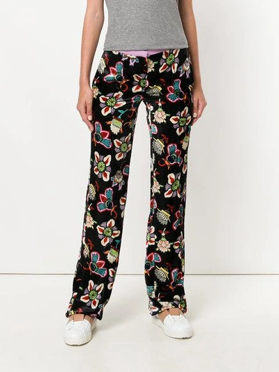 Shop Valentino Popflower Grande Print Trousers - Multicolour