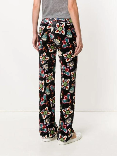 Shop Valentino Popflower Grande Print Trousers - Multicolour