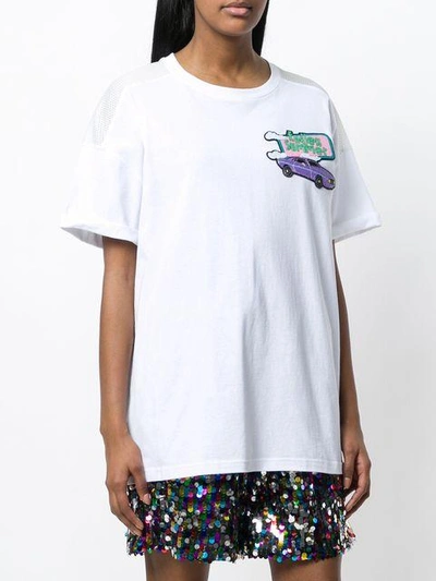 Shop Mira Mikati Car Patch Oversized T-shirt - White