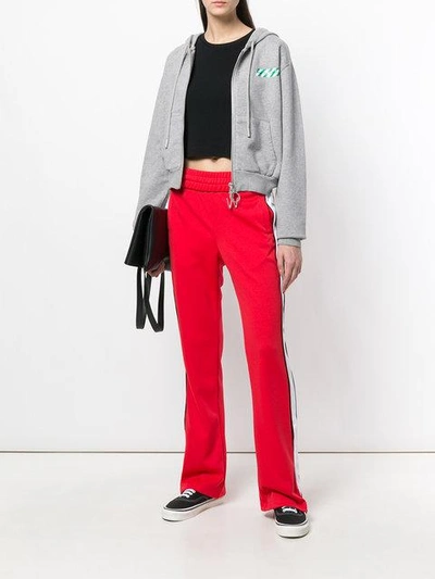 Shop Off-white Side Stripe Track Pants In Red