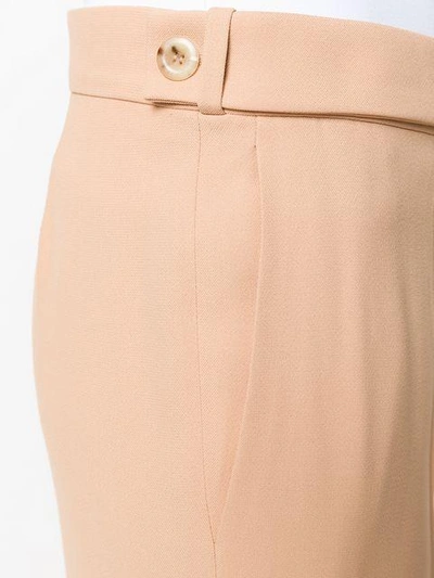 Shop Chloé Flared Trousers In Neutrals