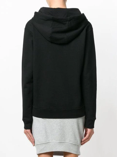 Shop Karl Lagerfeld Logo Print Hoodie In Black