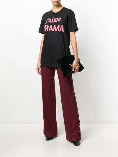 Shop Area Pleated Studded Trousers In Red