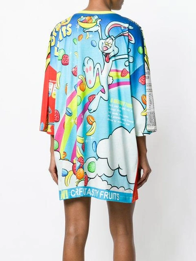 Shop Moschino Crazy Fruit T-shirt Dress In Multicolour