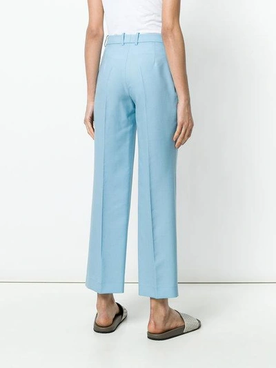 Shop Ports 1961 Tailored Cropped Trousers In Blue