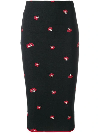 Shop Victoria Beckham Floral Pencil Skirt