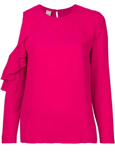 Shop Pinko Cut Out Shoulder Top In Pink