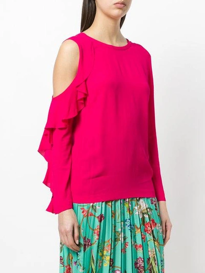 Shop Pinko Cut Out Shoulder Top In Pink