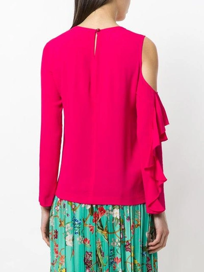 Shop Pinko Cut Out Shoulder Top In Pink