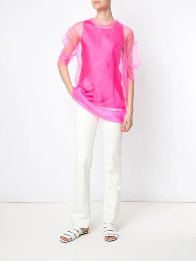 Shop Gloria Coelho Plain Top In Pink