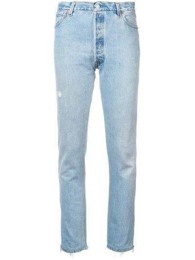 Shop Re/done High Rise Skinny Jeans - Blue