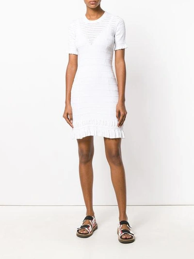 Shop Kenzo Knitted Dress In White
