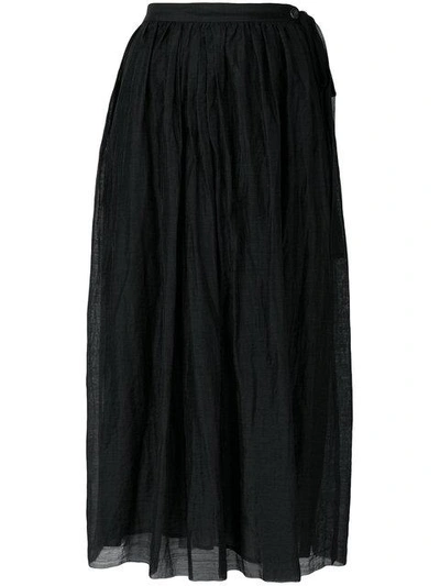 Shop Pas De Calais Button-waist Skirt - Black