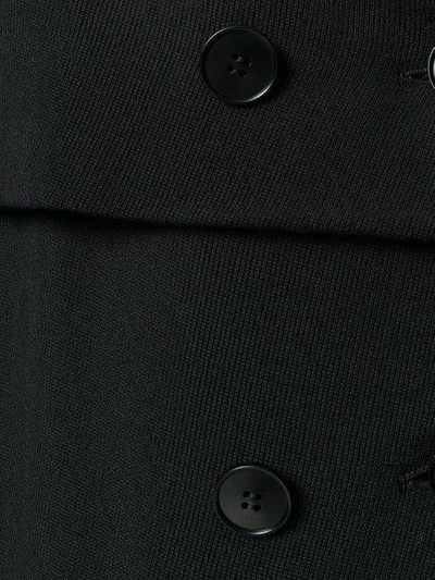 Shop Boule De Neige Double Breasted Asymmetric Coat In Black