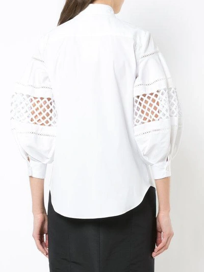 Shop Carolina Herrera Cut-out Detail Shirt In White