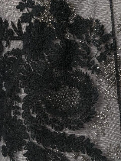 Shop Stella Mccartney Embellished Sheer Lace Dress In Black