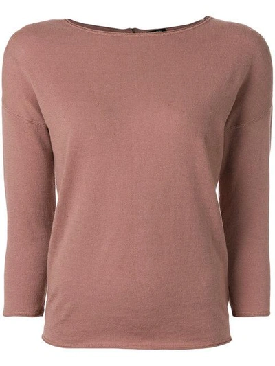 Shop Aspesi Back Buttoned Top - Pink